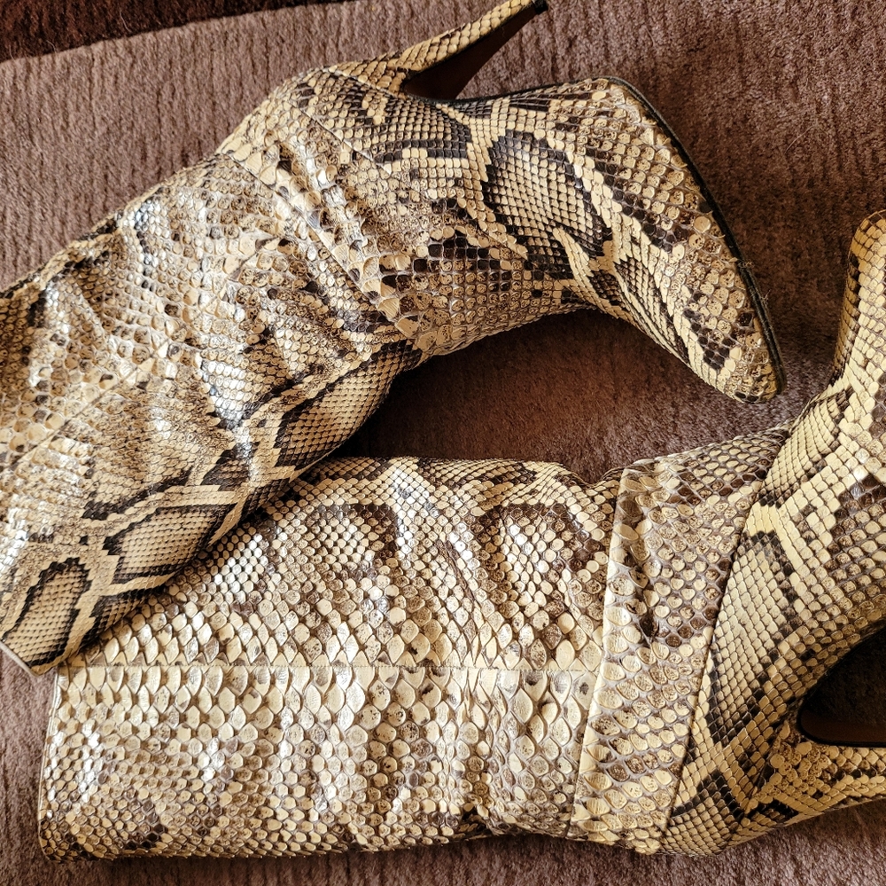 Italian snakeskin boots